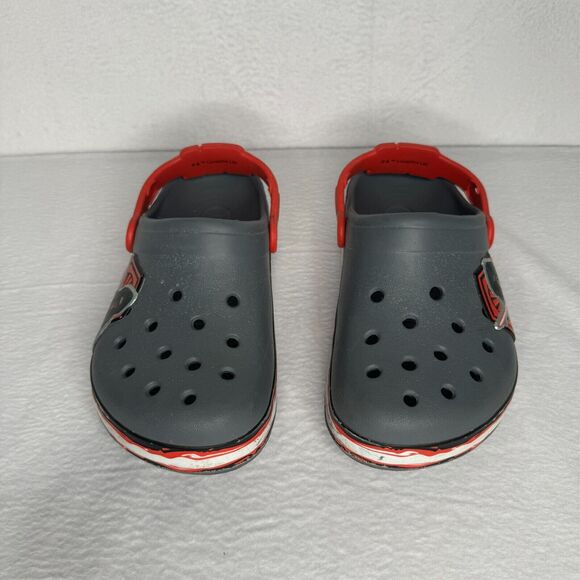 CROCS Clogs Classic Star Wars Kylo Ren Gray Red Slip-On Boys Size J 3 - Picture 2 of 11